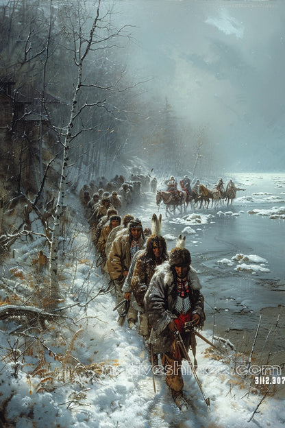 Footsteps Native American Canvas