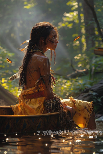 The Silence Of The Forest Native American Canvas