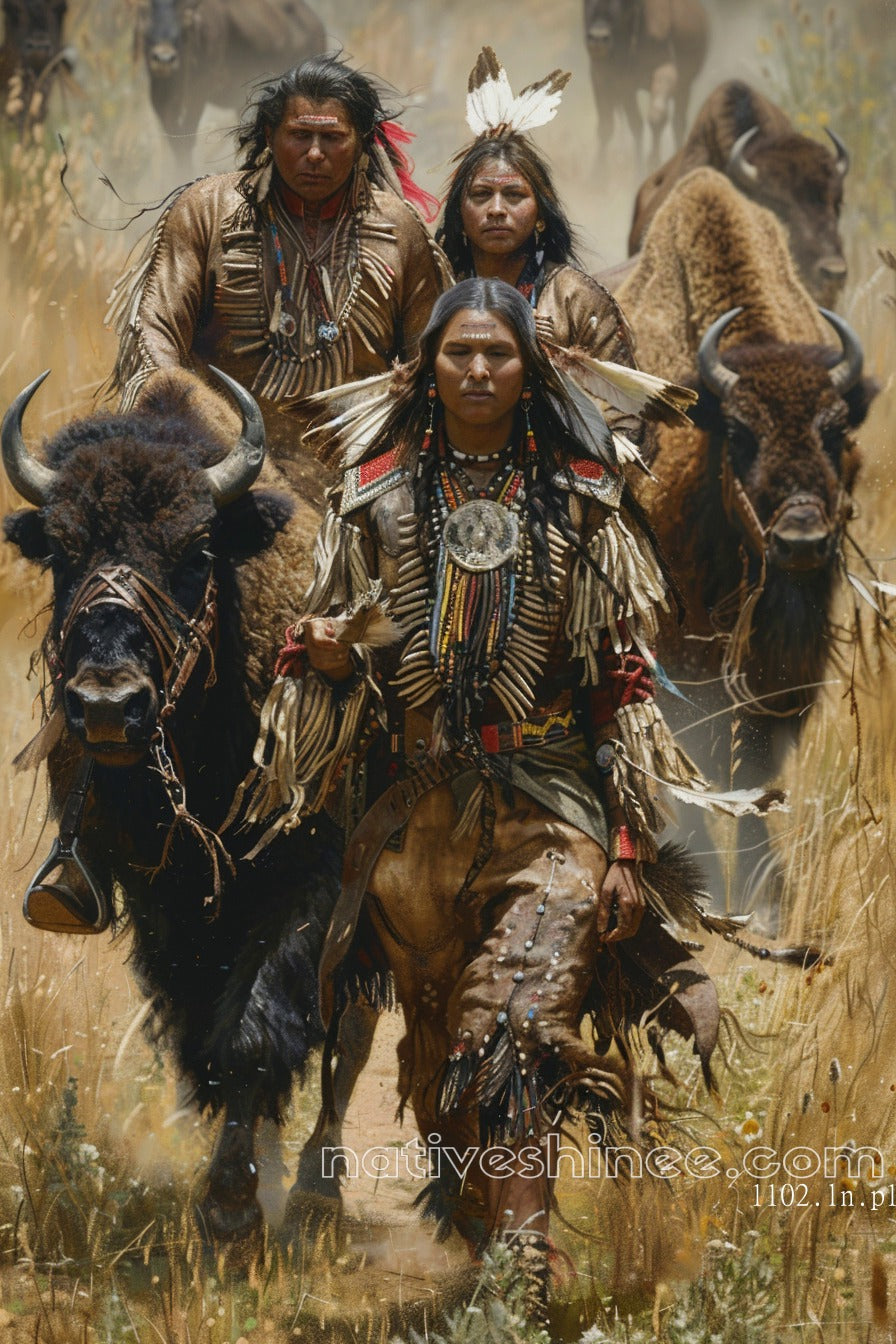 Harmonize With The Land Native American Canvas