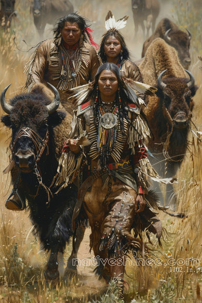 Harmonize With The Land Native American Canvas