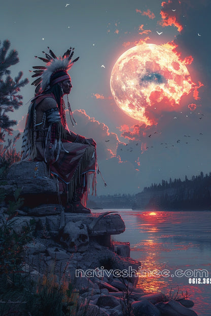 Moon’s Light Native American Canvas