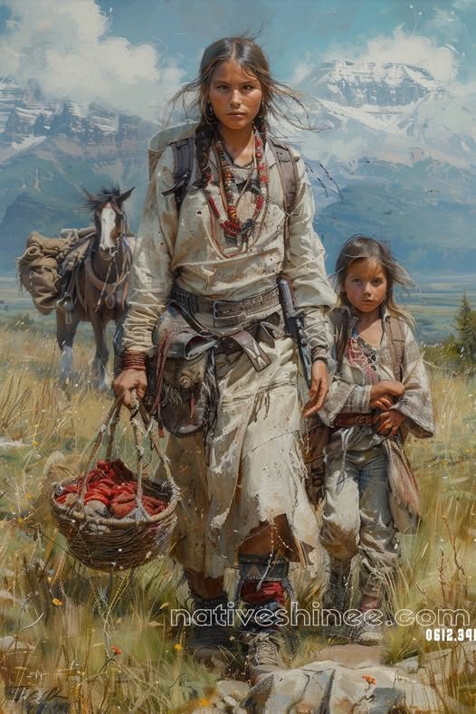Sisters of the Frontier Native American Canvas