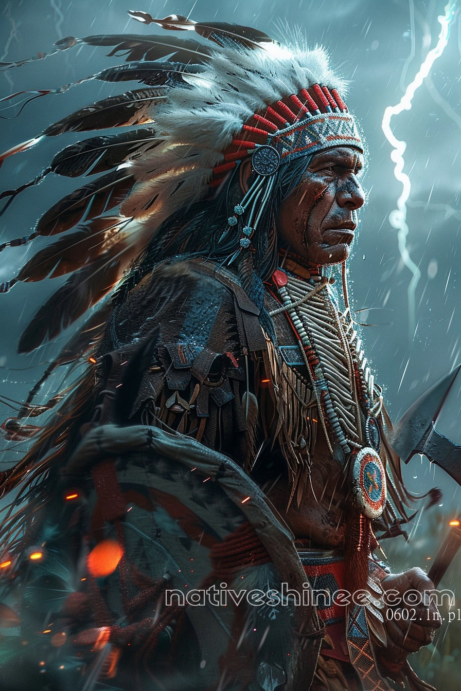Force of the Storm Native American Canvas