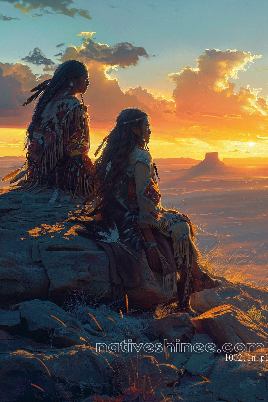 Flower Love Native American Canvas