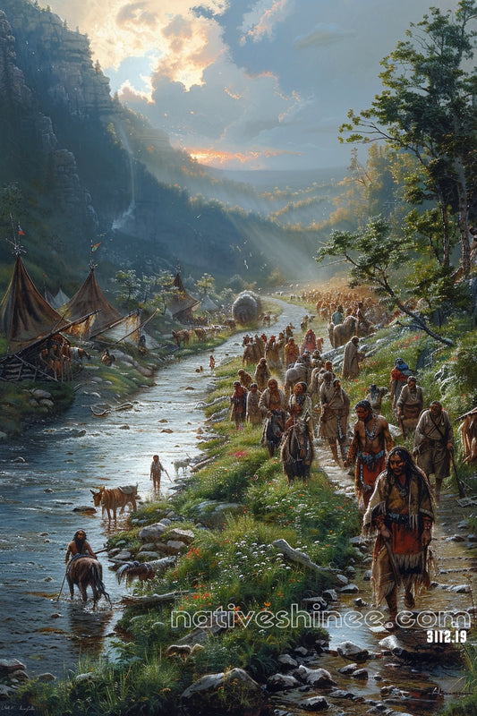 Tribal Journey Native American Canvas