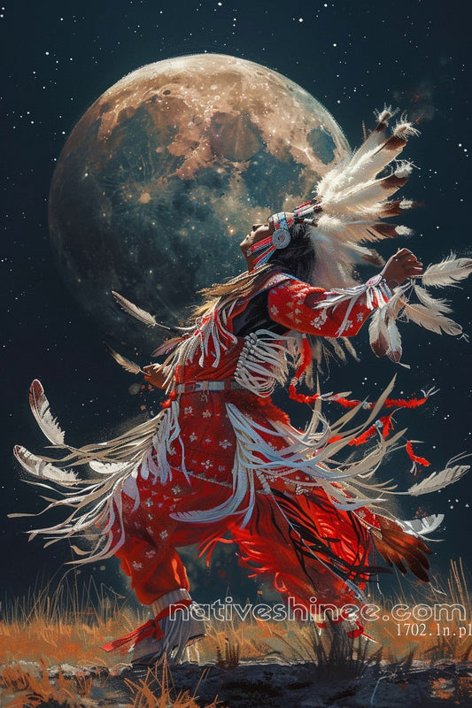 Moonlit Dance Native American Canvas