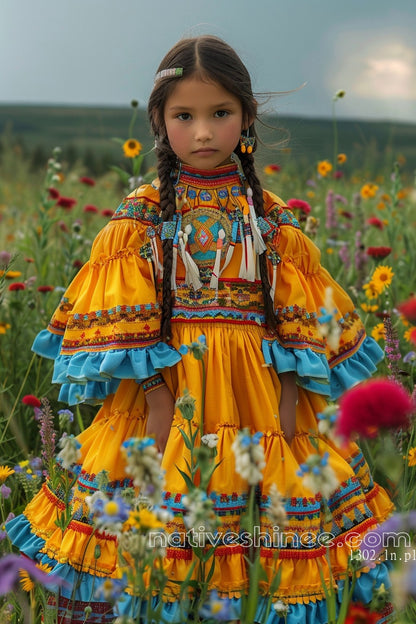 Child of the Flowers Native American Canvas