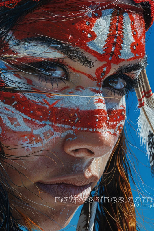 Warrior's Gaze Native American Canvas