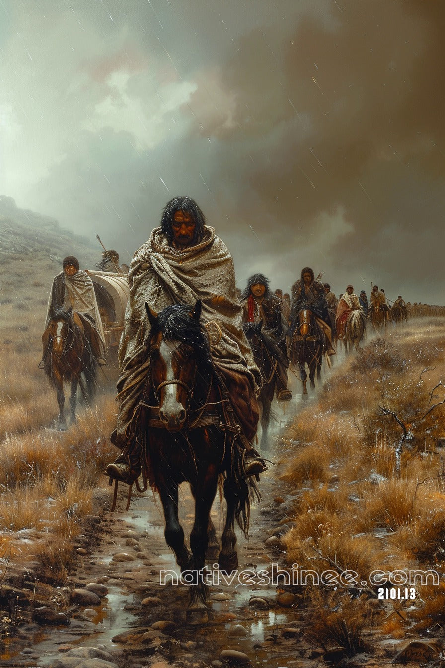 The Walk of Resilience: Native American Canvas