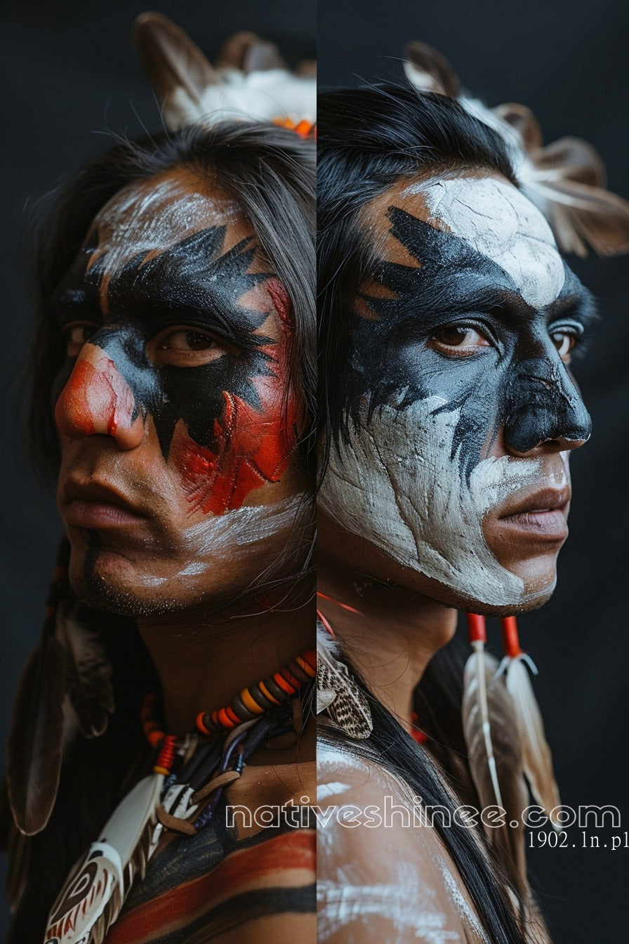 Native Marks The Warrior’s Mark: Native American Canvas – NativeShinee