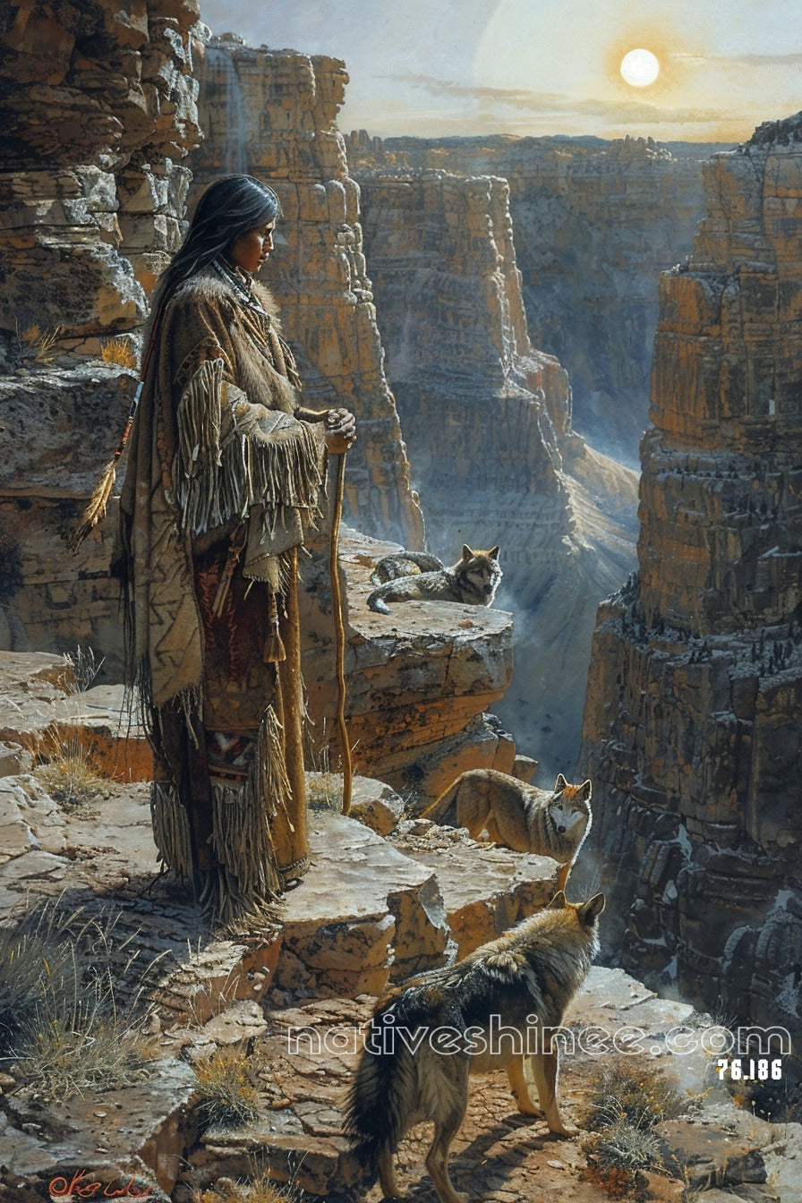 Whispers of the Canyon Native American Canvas