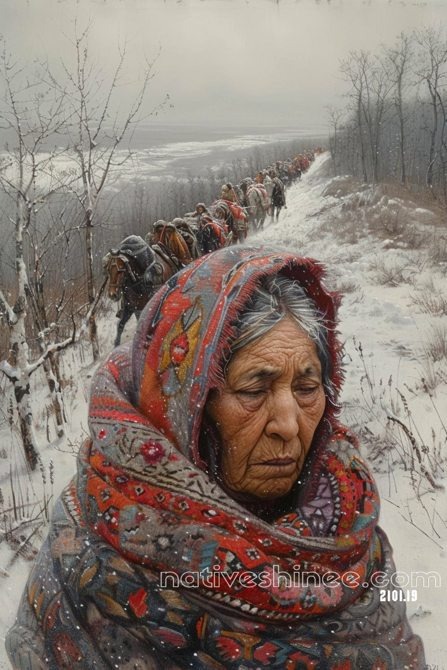 The Long Journey Native American Canvas