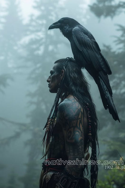 Raven Spirit Native American Canvas