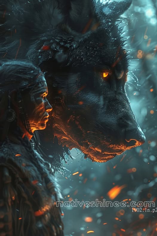 Spirit of the Wolf Native American Canvas