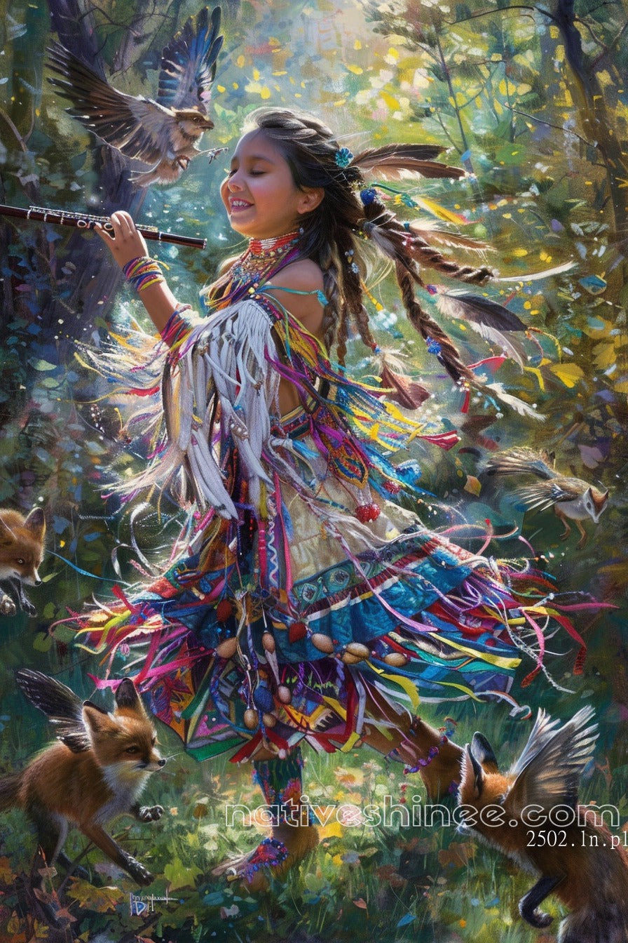 Spirit of Joy Native American Canvas