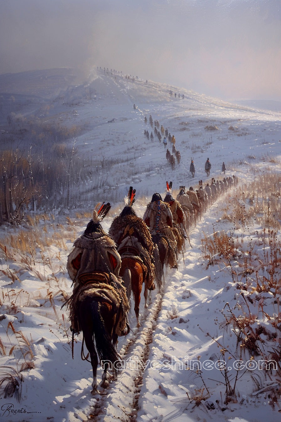 Trail of the Brave Native American Canvas