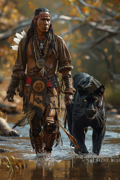 Shadow of the Wild Native American Canvas