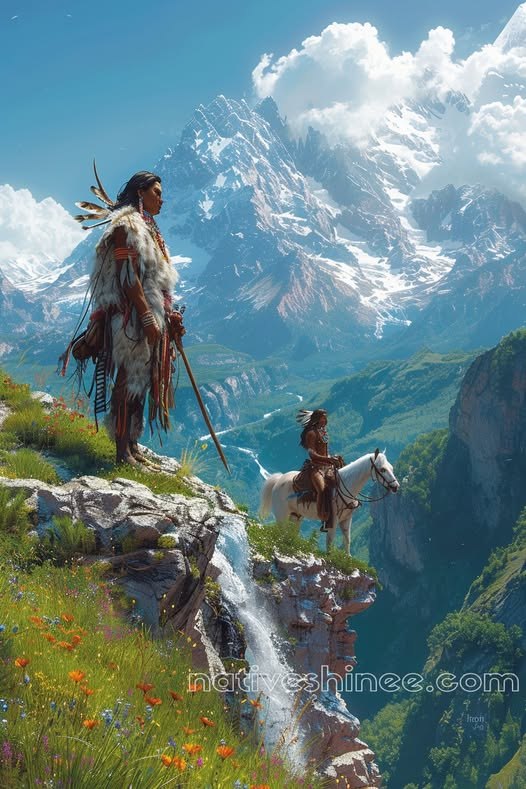 Guardians of the Sacred Land Native American Canvas