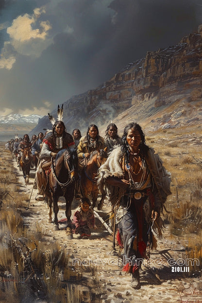 The Journey of Resilience Native American Canvas