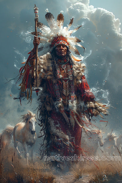 Spirit of the Great Plains Native American Canvas