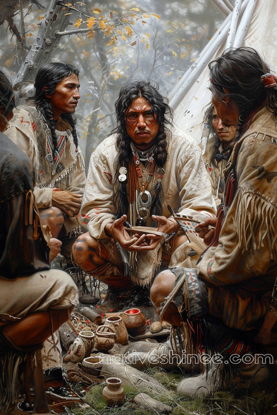 The War Council Native American Canvas