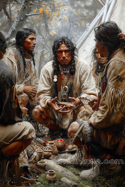The War Council Native American Canvas