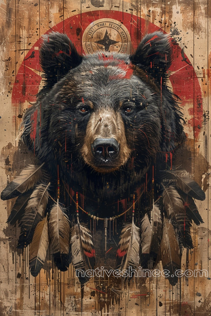 The Guardian’s Gaze Native American Canvas