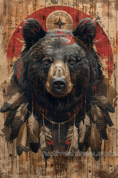 The Guardian’s Gaze Native American Canvas