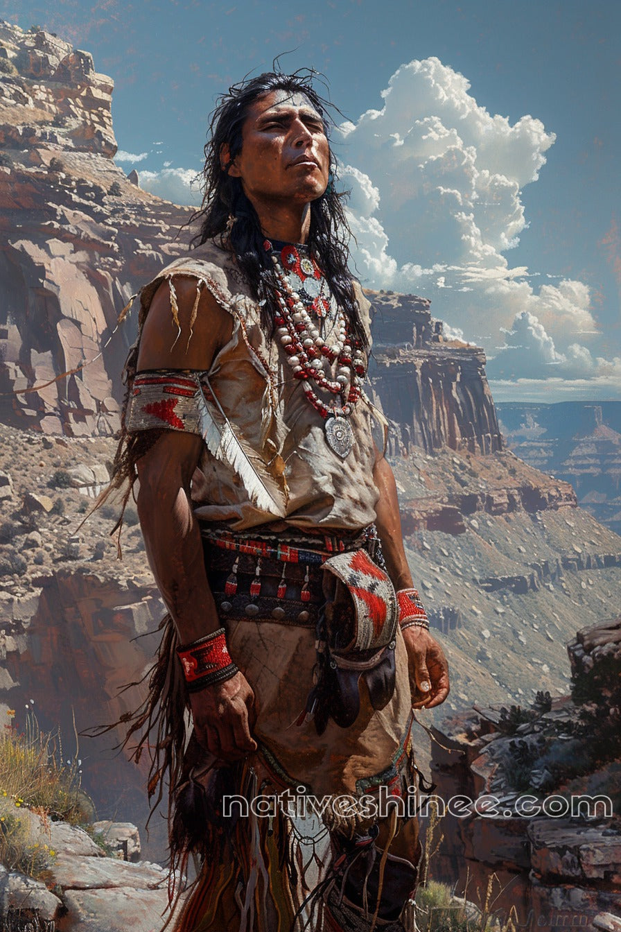 Spirit of the Canyon Native American Canvas