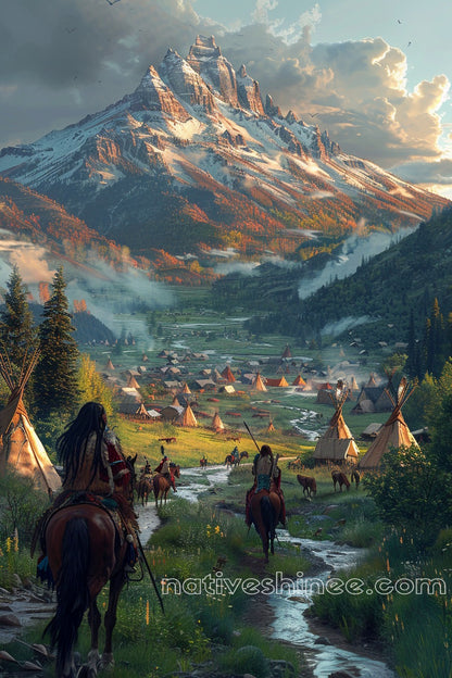 The Valley of the Cheyenne Native American Canvas