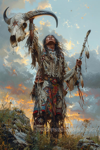 The Sacred Offering Native American Canvas
