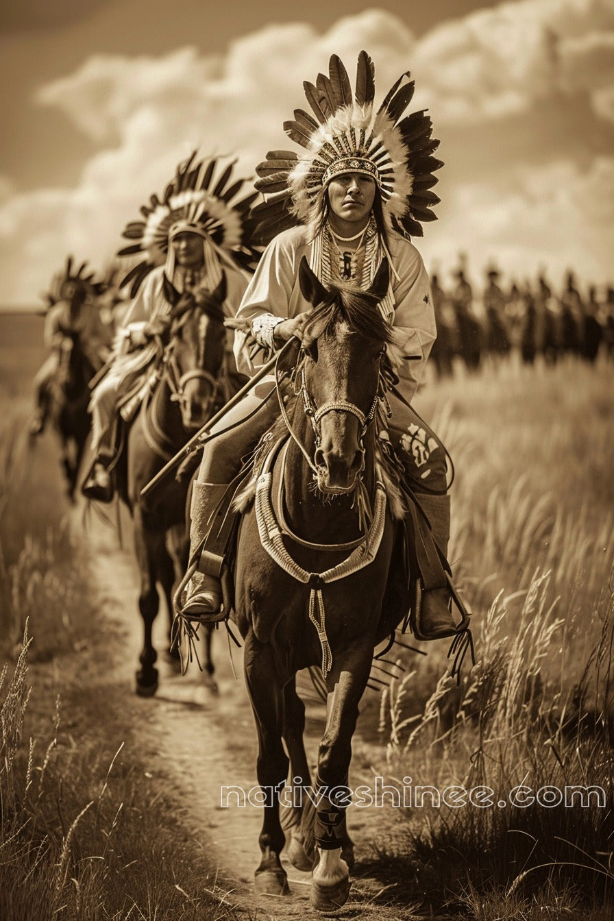 Leaders of the Land Native American Canvas