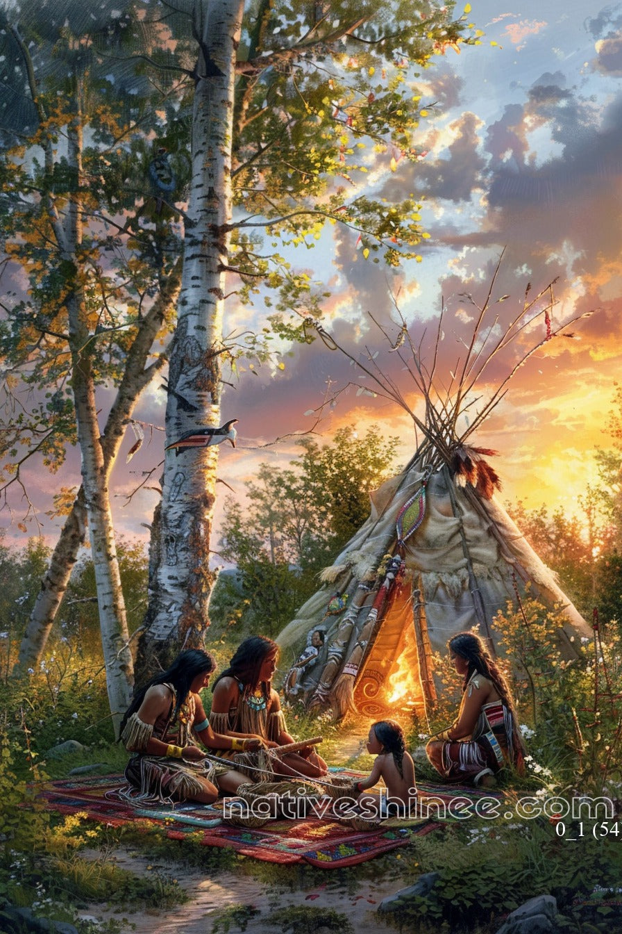 Echoes of the Past Native American Canvas