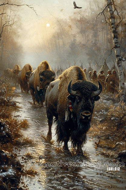 The Path of the Buffalo: Native American Canvas