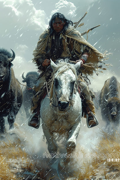 Chasing the Storm Native American Canvas