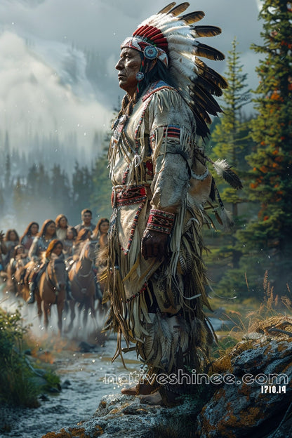 The Leader's Path Native American Canvas