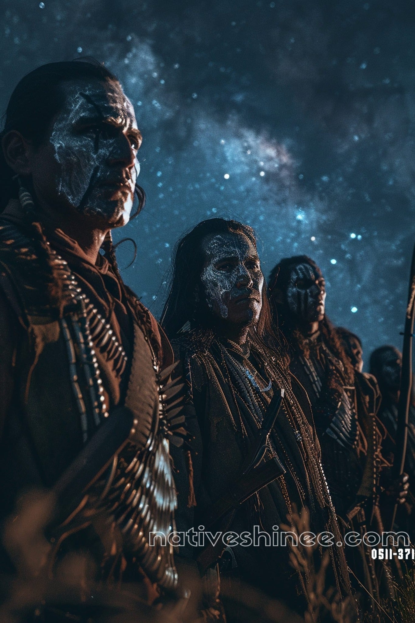 Guardians of the Night Sky Native American Canvas