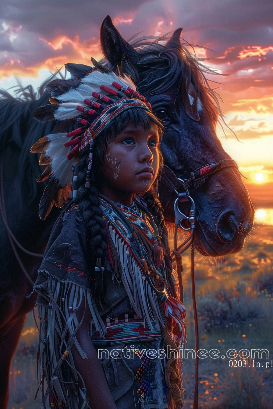 Children Magic Native American Canvas