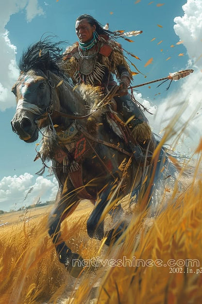 Riding Thunder Native American Canvas