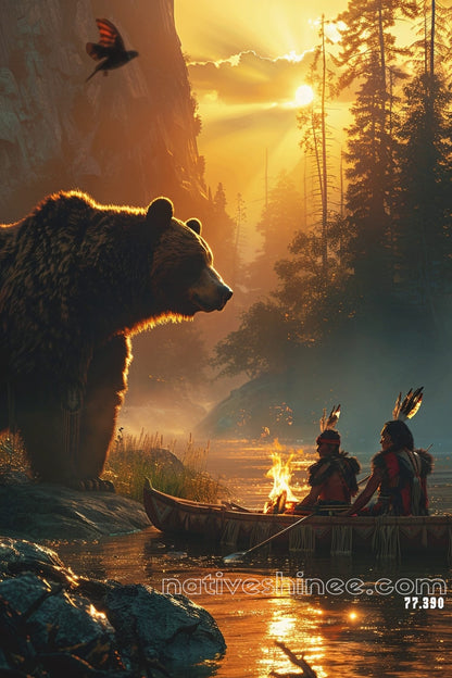 Spirit of the Wilderness Native American Canvas