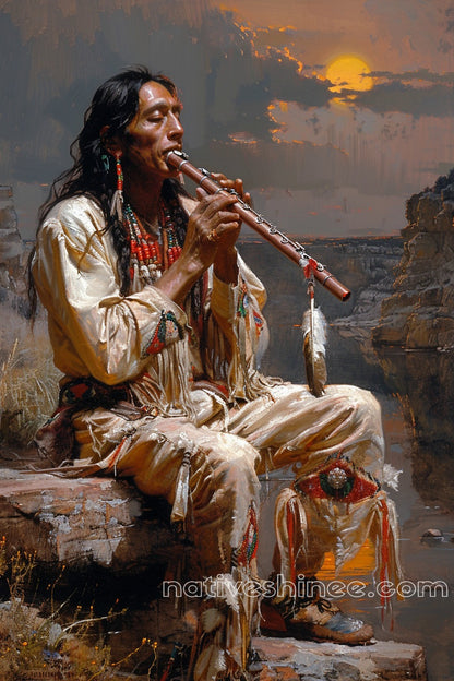 Echoes of the Canyon Native American Canvas