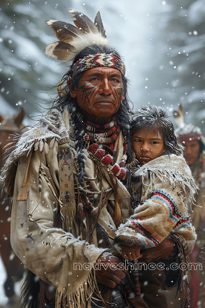 Guardian of the Cold Path Native American Canvas