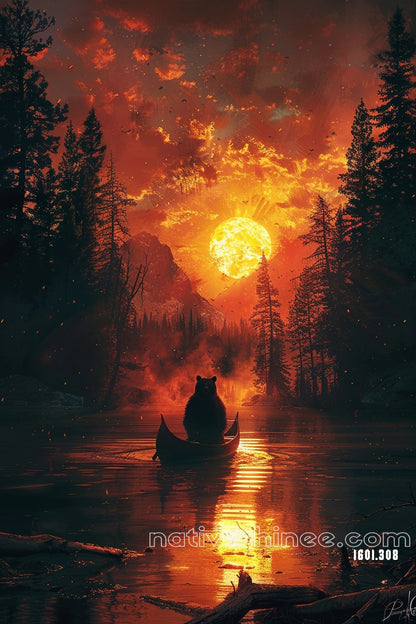 Spirit of the Wild: The Bear's Journey Native American Canvas