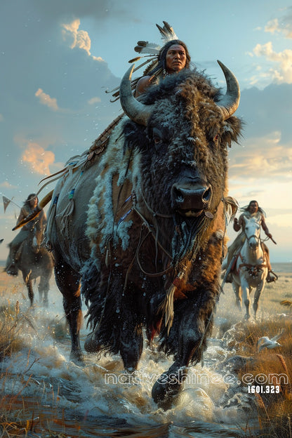 Ride With Honor Native American Canvas