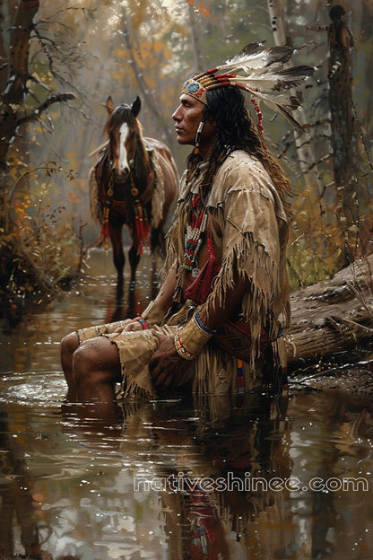 Stillness and Earth Native American Canvas