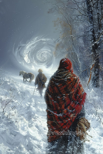 The Path of the Resilient Native American Canvas