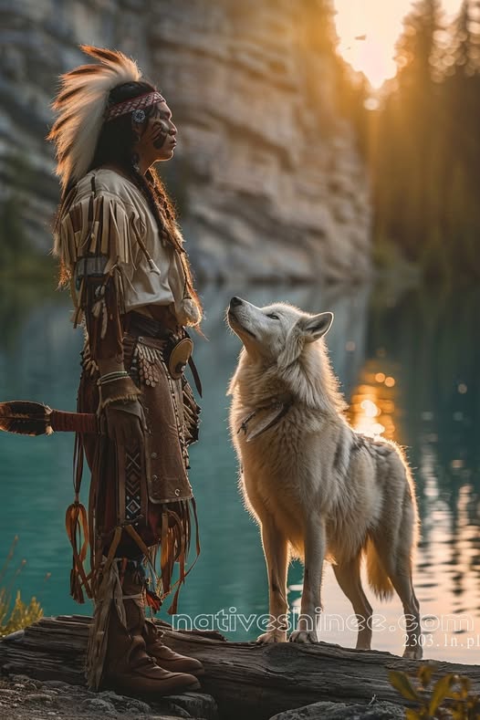 Wolf's Gaze Native American Canvas