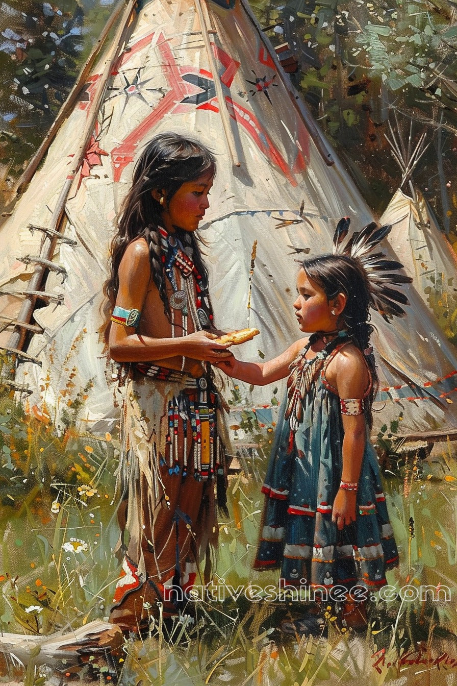 Gift of Kindness Native American Canvas