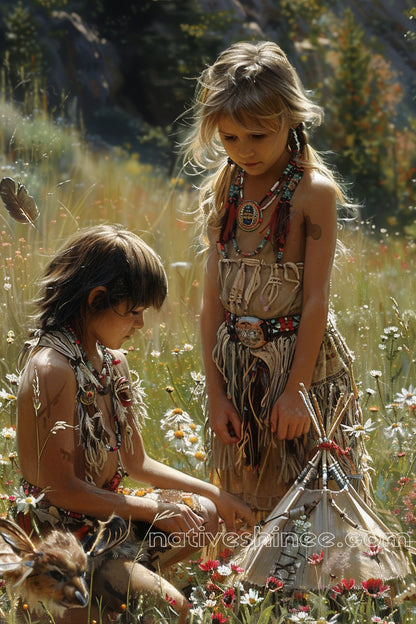 The Heart of the Forest Native American Canvas