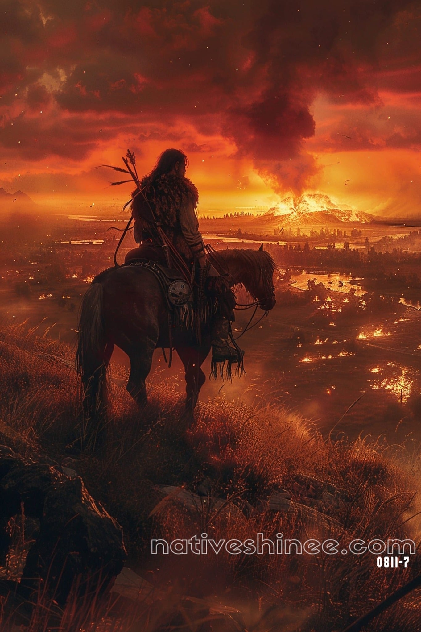 Embers of a Dying World Native American Canvas